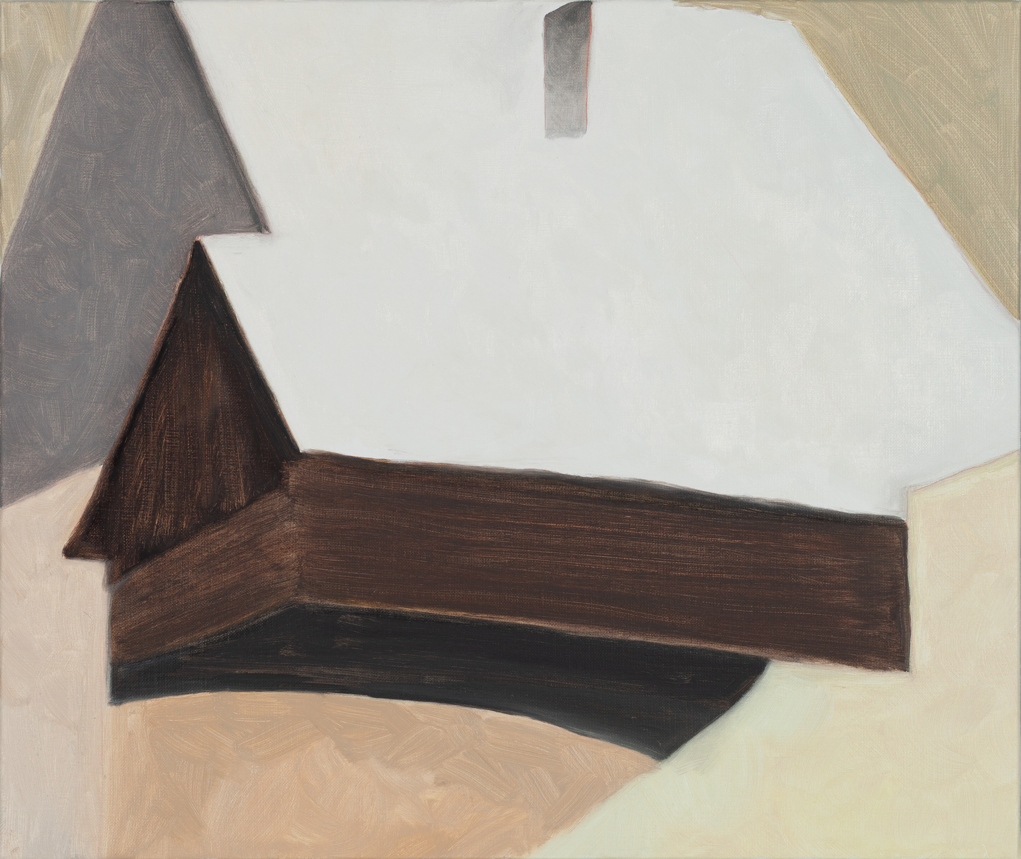 Sébastien Bonin, La maison VII, 2025, oil on canvas, 46 x 55 cm