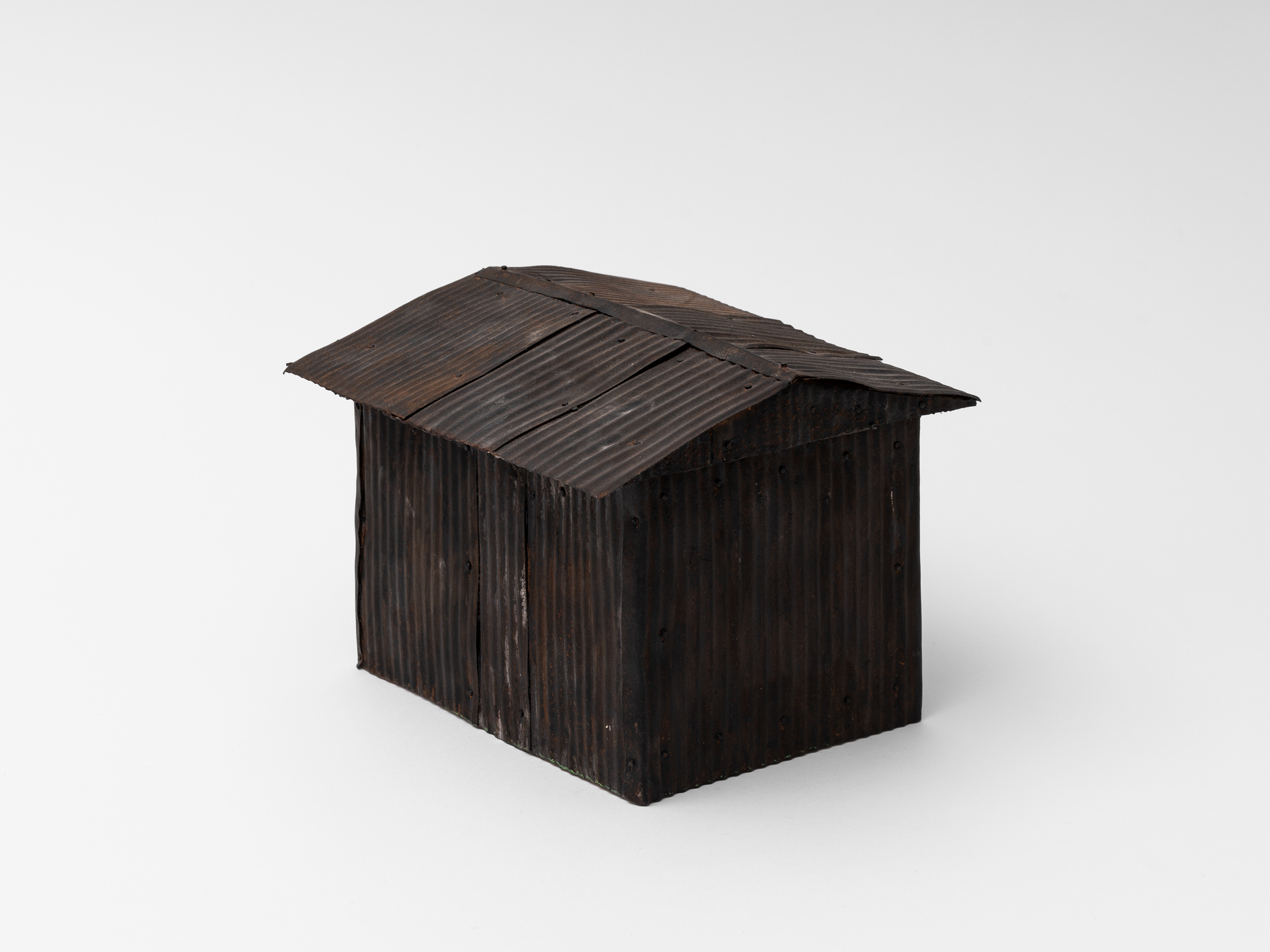 Sébastien Bonin, Naves, 2025, iron and wood, 28 x 18 x 15 cm