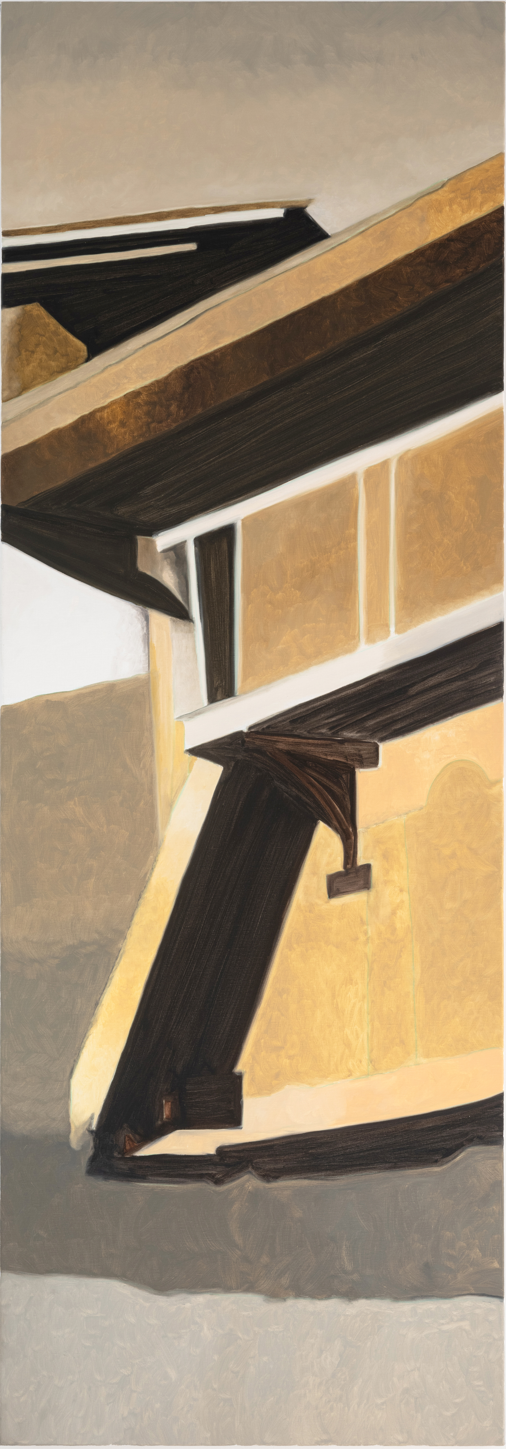 Sébastien Bonin, Ossature, 2025, oil on canvas, 200 x 70 cm
